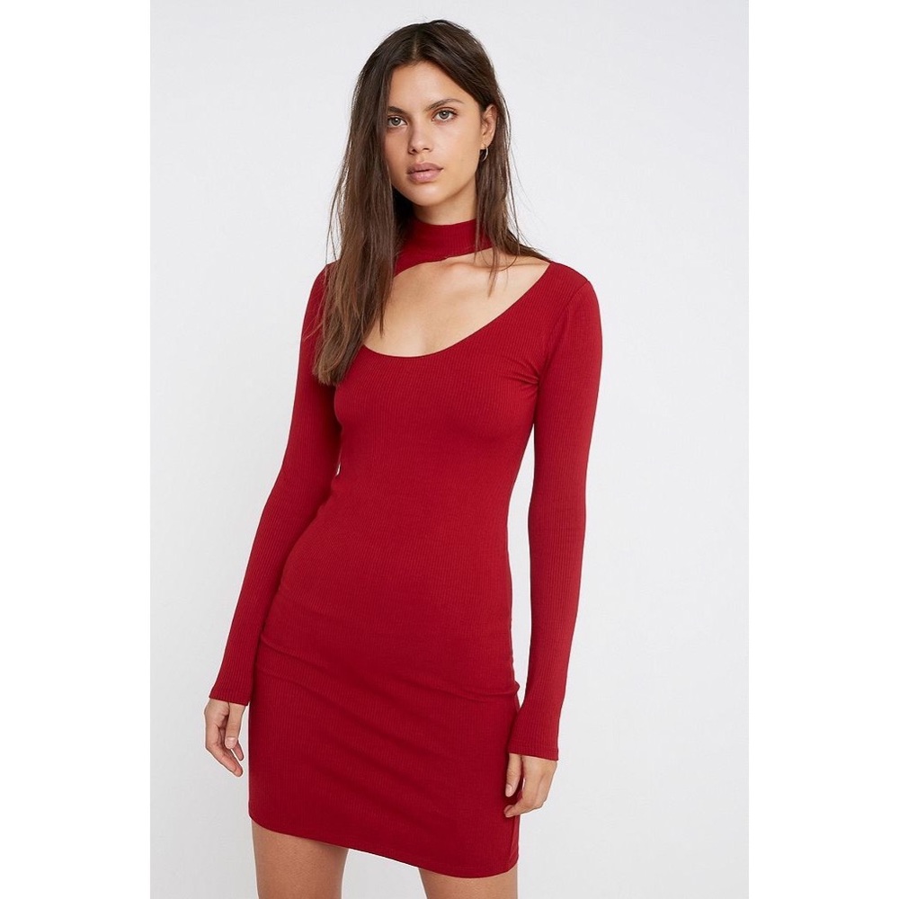 Urban Outfitters Red Bodycon Cut Out Dress